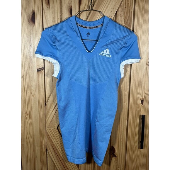 Adidas Primeknit Football Jersey Size (M) Stretch Tech - DQ3447 Blue/White - Picture 1 of 4